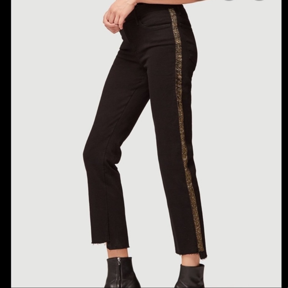 FRAME Le High Skinny Velvet-Tuxedo-Strip…